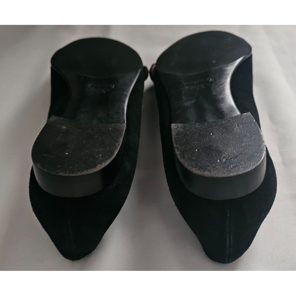 Coach Women's Black Breanna Suede Buckle Style Slip-On Flat Shoes Size 8½ B - Picture 9 of 10